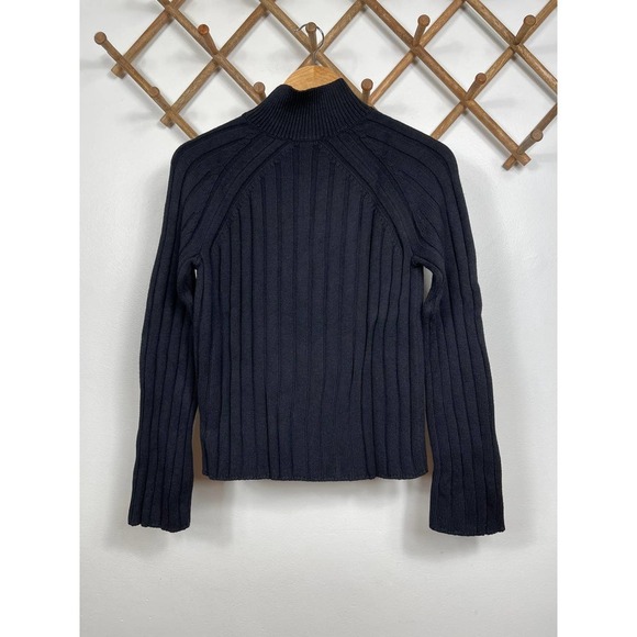 Bop Basics Wide Rib Mock Neck Sweater in Black Size S - Picture 3 of 9